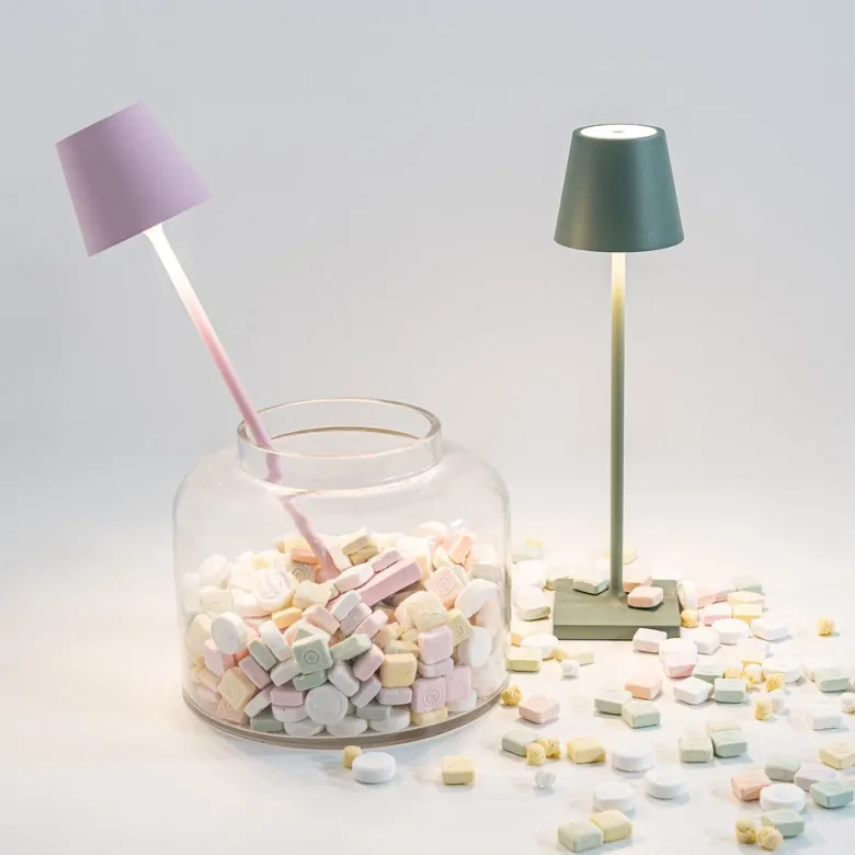 7x27 cm - Zafferano Poldina Micro Lampada Da Tavolo Dimmerabile