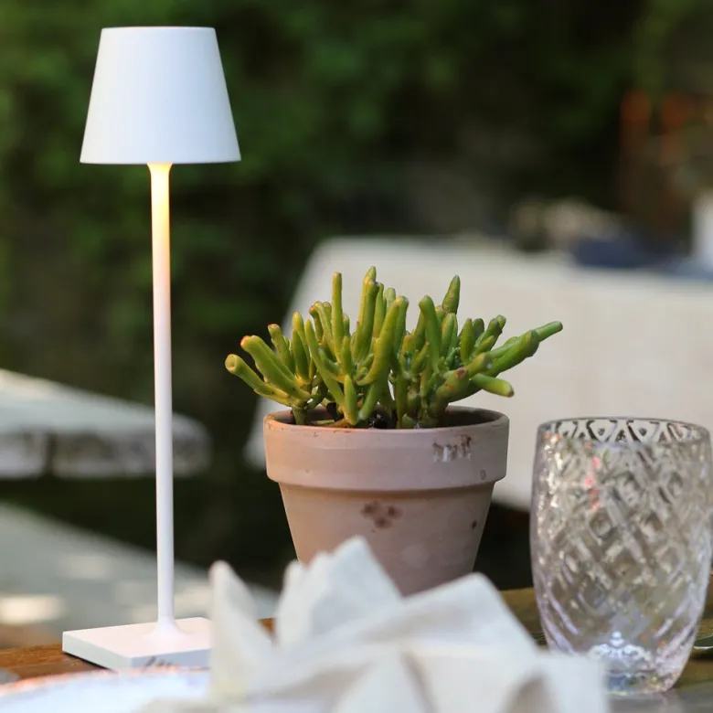 7x27 cm - Zafferano Poldina Micro Lampada Da Tavolo Dimmerabile