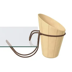 Ø 21 x H 20 cm - Italesse Clasper Iron Table Bucket Stand