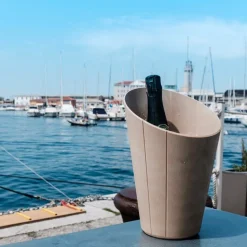 Ø 20.4 x H 31.5 cm - Italesse Timber Secchiello Champagne Per 1 Bottiglia In EcoRec