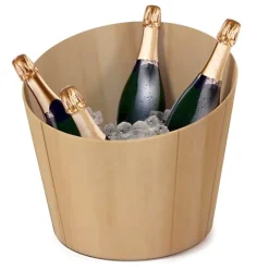 Ø 36.5 x H 31.5 cm - Italesse Timber Spumantiera Per 5 Bottiglie In EcoRec