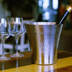 Ø 21 x H 20 cm - Italesse Winston Champagne Bucket For 1 Bottle In Stainless Steel