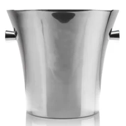 Ø 28 x H 23.4 cm - Italesse Winston Champagne Bucket For 2 Bottles In Stainless Steel