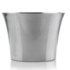Ø 33.5 x H 23.4 cm - Italesse Winston Stainless Steel Champagne Bucket For 4 Bottles