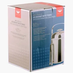 Ø 14 x H 22 cm - Paderno Secchiello Ghiaccio In Acciaio Inox Con Pinza