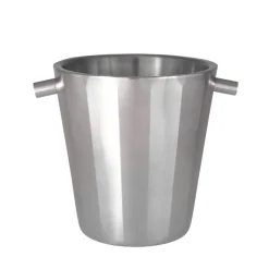 Ø19.5 x H.22 cm - Portofino Double Wall Satin Steel Bottle Holder Bucket
