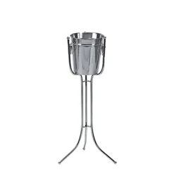 Ø 24 x H 76 cm - Stainless Steel Square Column Bucket Holder