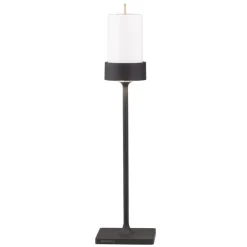 8.7 x H.35.6 cm - Zafferano Perpetua Lampada Da Tavolo Dimmerabile In Alluminio