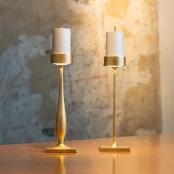8.7 x H.25.6 cm - Zafferano Perpetua Mini Lampada Da Tavolo Dimmerabile In Alluminio