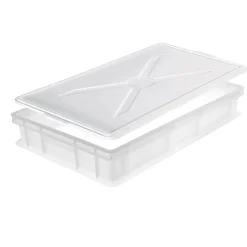 30 x 40 x H10 cm - Giganplast Cassetta Portaimpasto Rettangolare In Plastica Con Coperchio