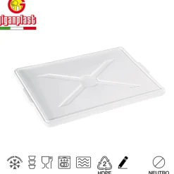 30 x 40 x H10 cm - Giganplast Coperchio Per Cassetta Portaimpasto Rettangolare In Plastica