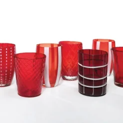 Zafferano Melting Pot Bicchiere Acqua in Vetro - Set 6 Pezzi
