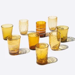 Zafferano Melting Pot Bicchiere Acqua in Vetro - Set 6 Pezzi