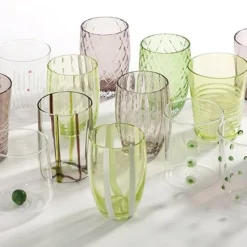 Zafferano Melting Pot Bicchiere Acqua in Vetro - Set 6 Pezzi