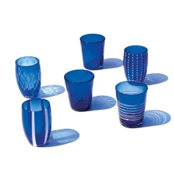 Zafferano Melting Pot Bicchiere Acqua in Vetro - Set 6 Pezzi