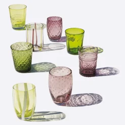Zafferano Melting Pot Bicchiere Acqua in Vetro - Set 6 Pezzi