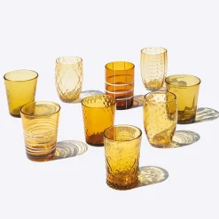 Zafferano Melting Pot Bicchiere Acqua in Vetro - Set 6 Pezzi