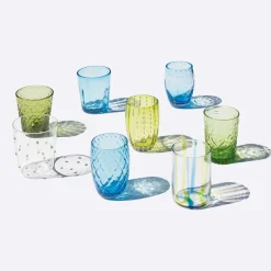 Zafferano Melting Pot Bicchiere Acqua in Vetro - Set 6 Pezzi