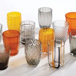 Zafferano Melting Pot Bicchiere Acqua in Vetro - Set 6 Pezzi