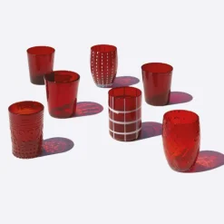 Zafferano Melting Pot Bicchiere Acqua in Vetro - Set 6 Pezzi
