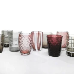 Zafferano Melting Pot Bicchiere Acqua in Vetro - Set 6 Pezzi