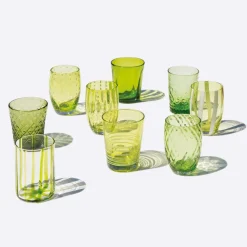 Zafferano Melting Pot Bicchiere Acqua in Vetro - Set 6 Pezzi
