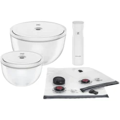 Zwilling Fresh & Save Kit Sottovuoto Con Contenitori In Vetro e Pompetta Per Sottovuoto - Set 9 Pz