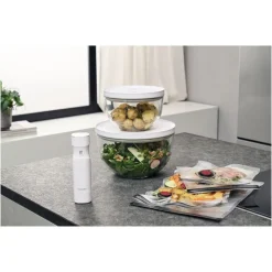 Zwilling Fresh & Save Kit Sottovuoto Con Contenitori In Vetro e Pompetta Per Sottovuoto - Set 9 Pz
