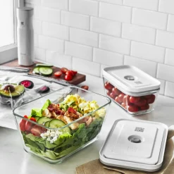 Zwilling Fresh & Save Start Set Kit Sottovuoto Con Contenitori In Vetro e Pompetta Per Sottovuoto - Set 7 Pz
