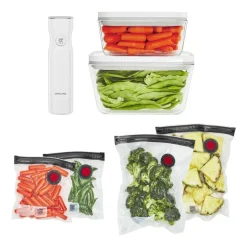 Zwilling Fresh & Save Start Set Kit Sottovuoto Con Contenitori In Vetro e Pompetta Per Sottovuoto - Set 7 Pz