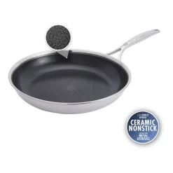 Zwilling Peak Padella Bassa Antiaderente In Acciaio Inox Con Rivestimento Ceraforce Hycoat