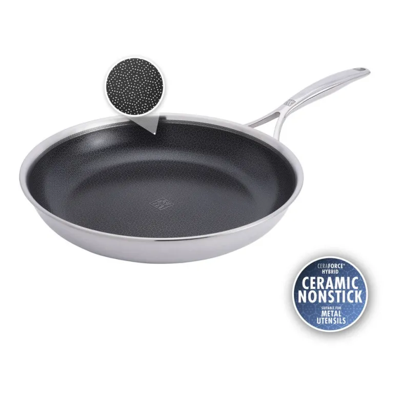 Zwilling Peak Padella Bassa Antiaderente In Acciaio Inox Con Rivestimento Ceraforce Hycoat