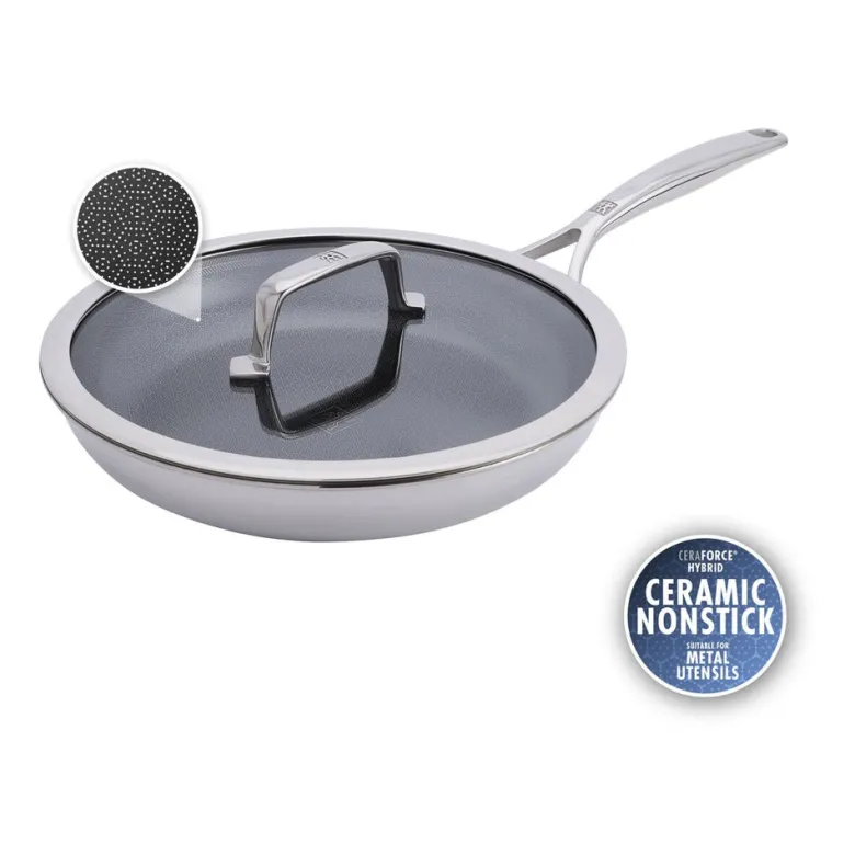 Zwilling Peak Padella Bassa Antiaderente In Acciaio Inox Con Rivestimento Ceraforce Hycoat
