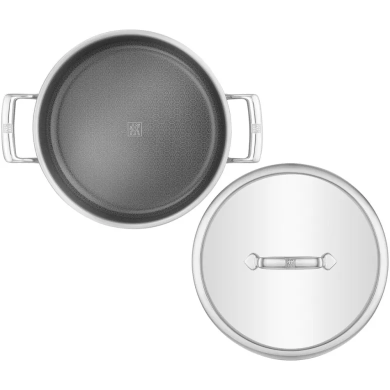 Zwilling Peak Tegame Basso Antiaderente Con Coperchio In Acciaio Inox Con Rivestimento Ceraforce Hycoat