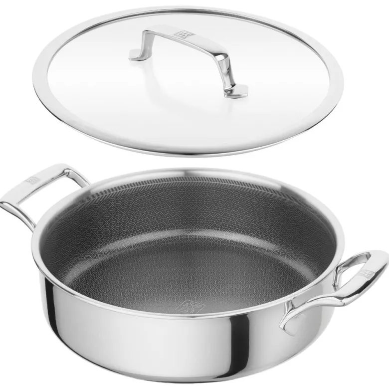 Zwilling Peak Tegame Basso Antiaderente Con Coperchio In Acciaio Inox Con Rivestimento Ceraforce Hycoat