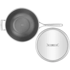 Zwilling Peak Wok Antiaderente Con Coperchio In Acciaio Inox Con Rivestimento Ceraforce Hycoat