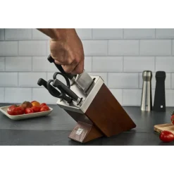 Zwilling 4 Stars Set Coltelli Con Ceppo In Frassino - Set 7 Pz