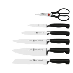 Zwilling 4 Stars Set Coltelli Con Ceppo In Frassino - Set 7 Pz